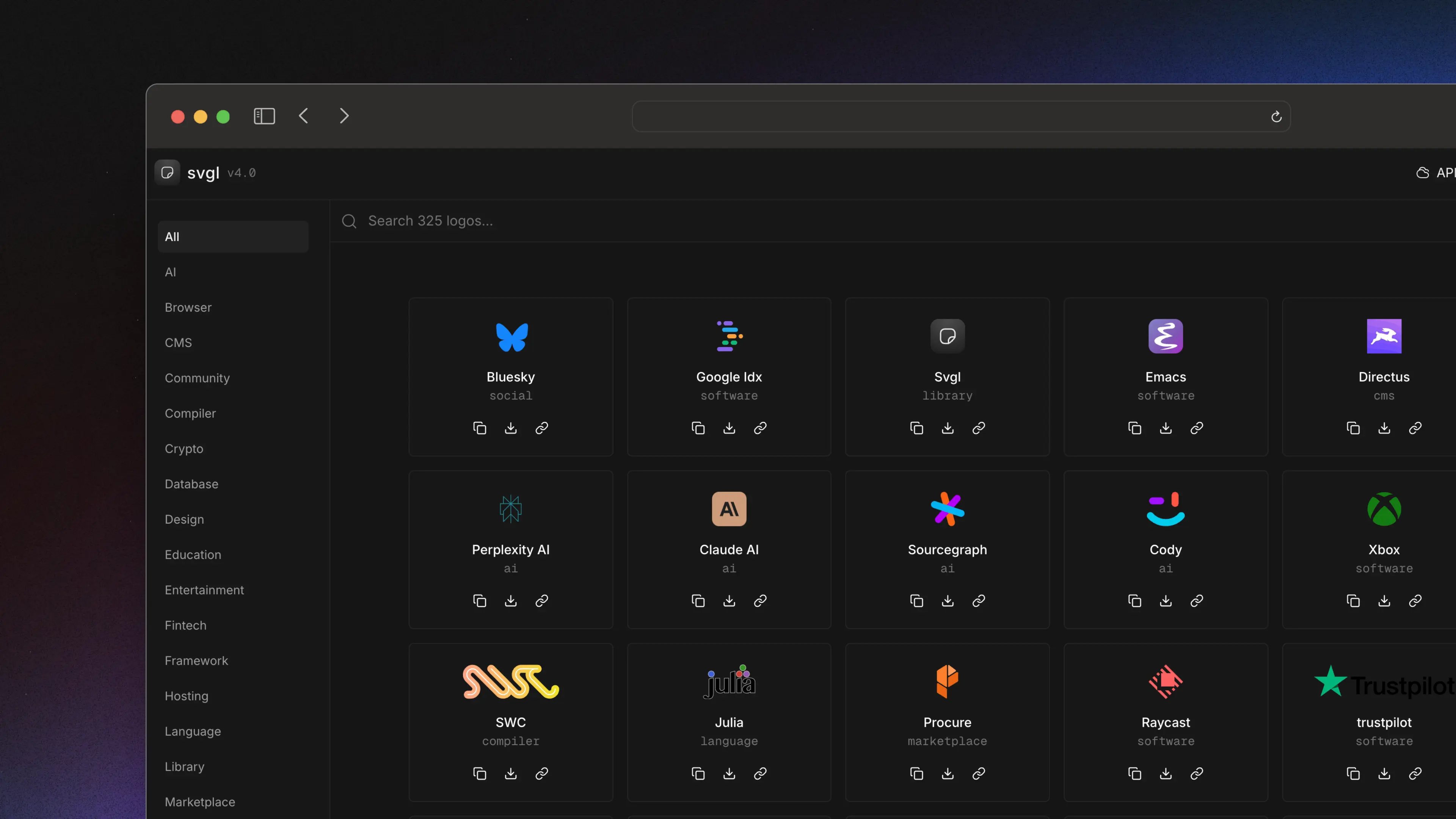 SVGL - A beautiful library with SVG logos